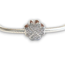 Clover Cubic Zirconia Bead Charm