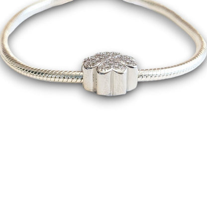 Clover Cubic Zirconia Bead Charm