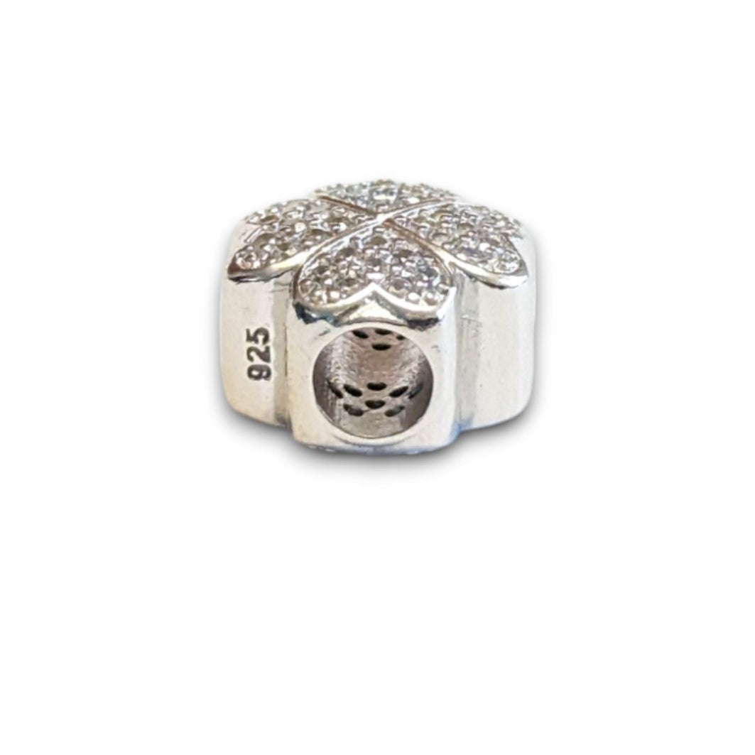 Clover Cubic Zirconia Bead Charm