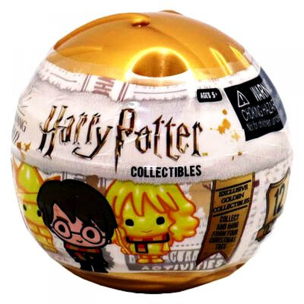 Harry Potter collectibles packaging with characters and text on a white background