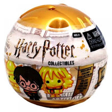 Harry Potter collectibles packaging with characters and text on a white background