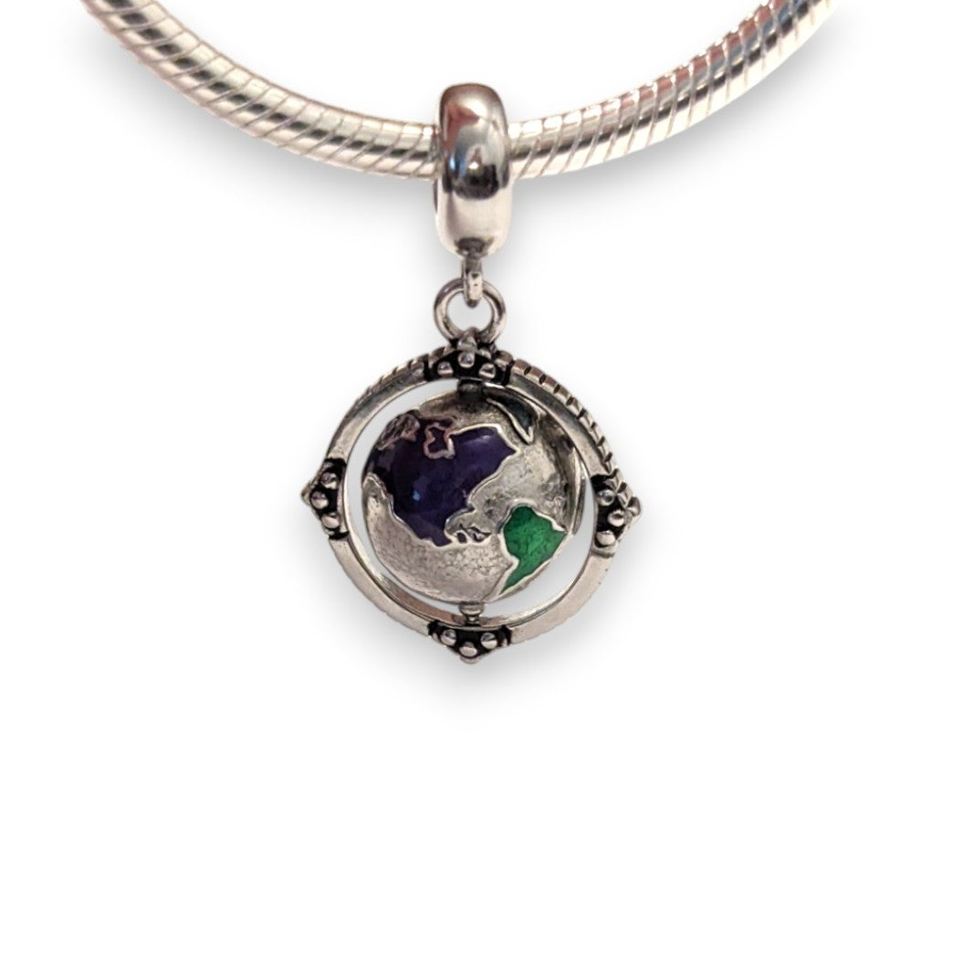 Coloured Globe Dangle Charm