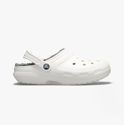 Crocs 203591-10M CLASSIC LINED Unisex Clogs White/Grey