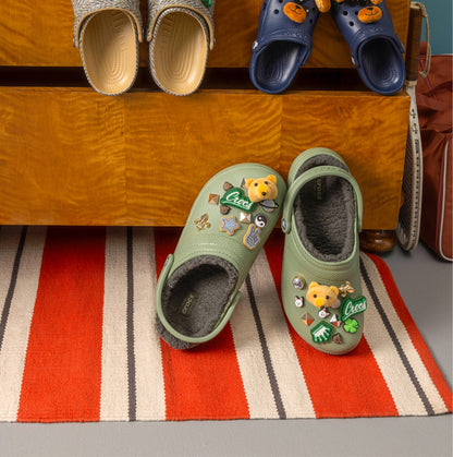 Crocs 203591-3WP CLASSIC LINED Unisex Clogs Moss/Multi