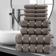 DARK GREY COTTON 8PC TOWEL TOWER