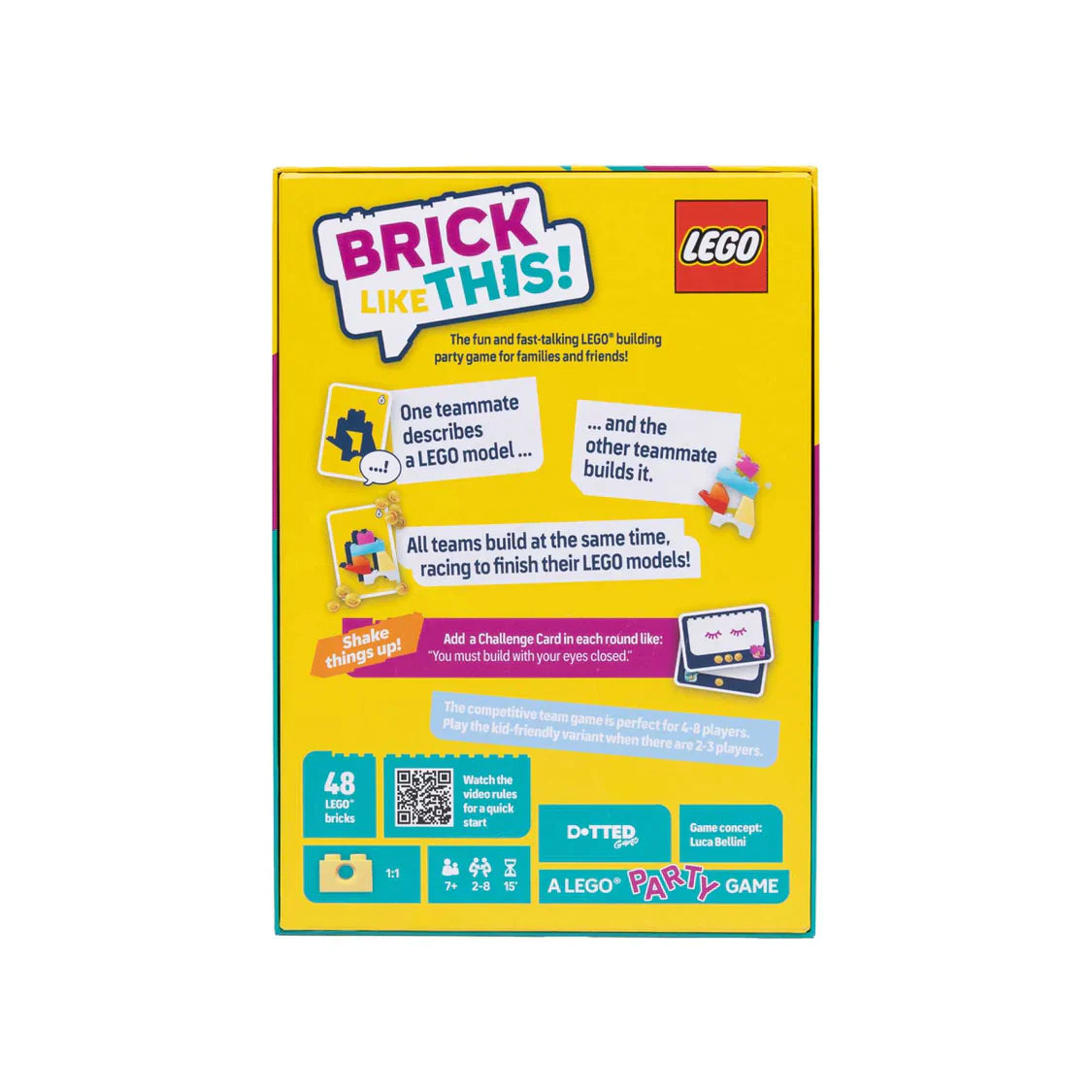 LEGO game box with colorful design and text on a white background