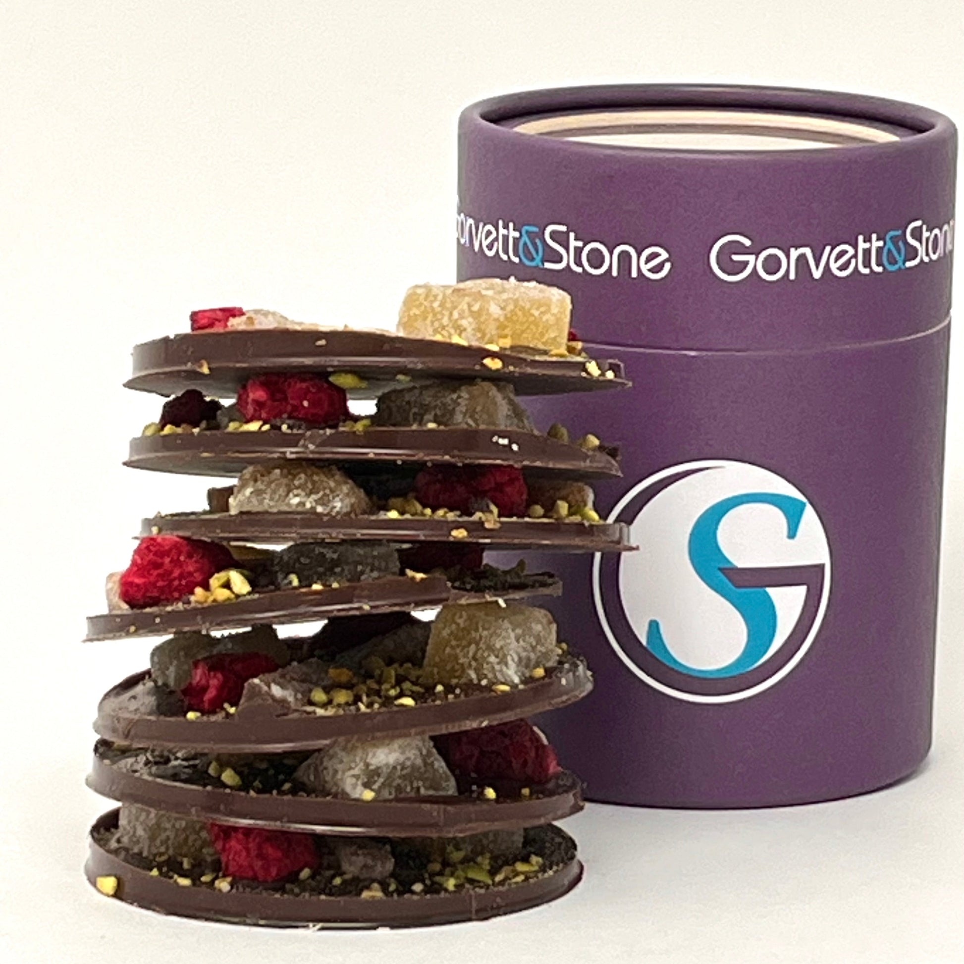 Giant Mendiants in Dark Chocolate