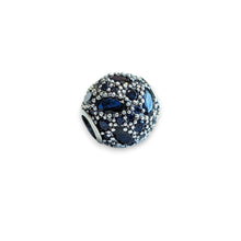 Deep Blue Cubic Zirconia Bead Charm