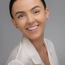 Emerald Cubic Zirconia Stud Earrings