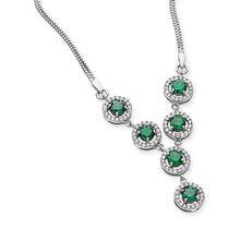 Emerald Statement Y Drop Necklace