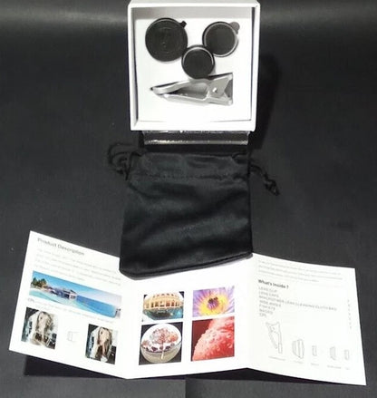 Ever Shop EV-010 Photo Lens Kit for smartphones. Wide-angle, macro and fisheye lenses for creative photography on the go. Shop now at New, Used and More!