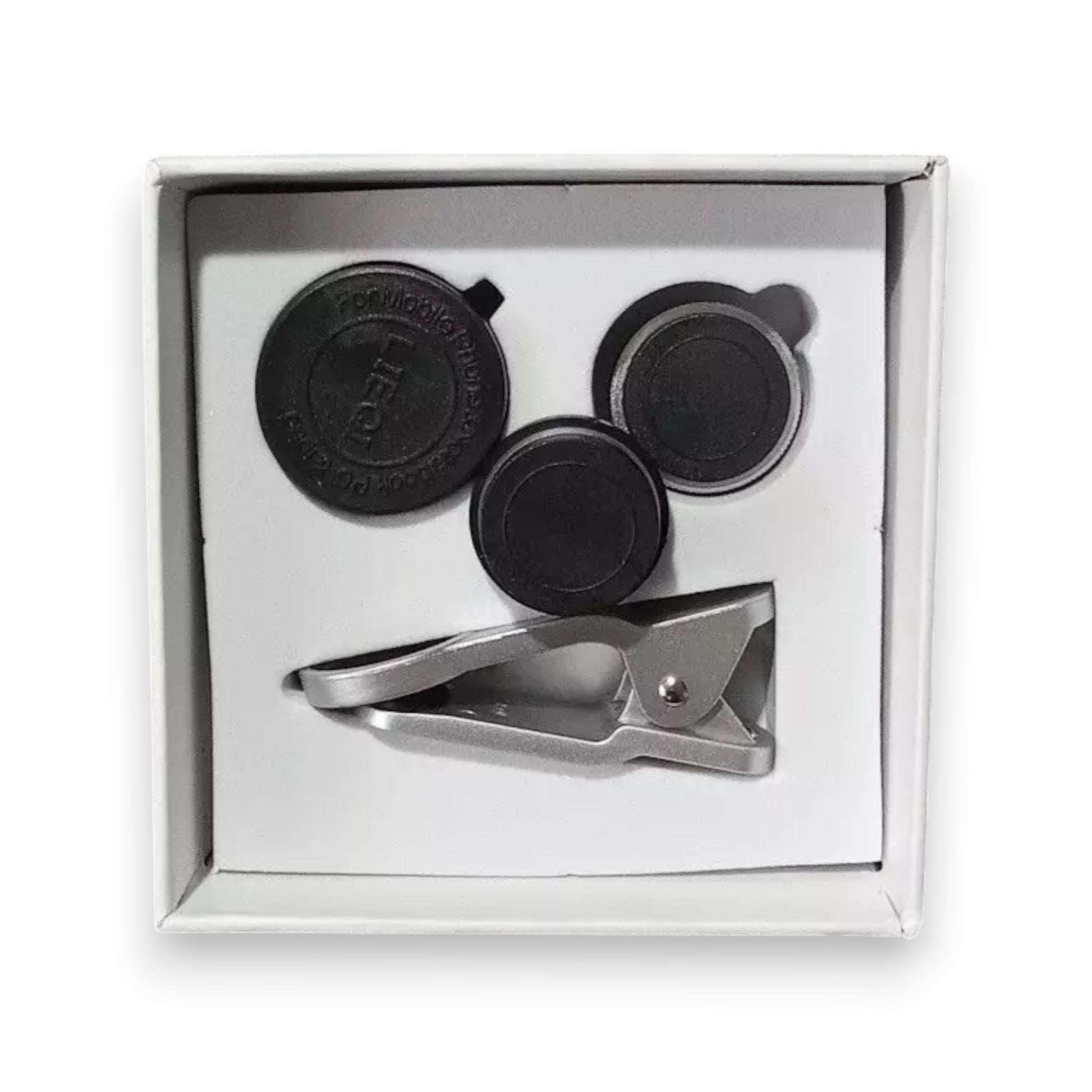 Ever Shop EV-010 Photo Lens Kit for smartphones. Wide-angle, macro and fisheye lenses for creative photography on the go. Shop now at New, Used and More!