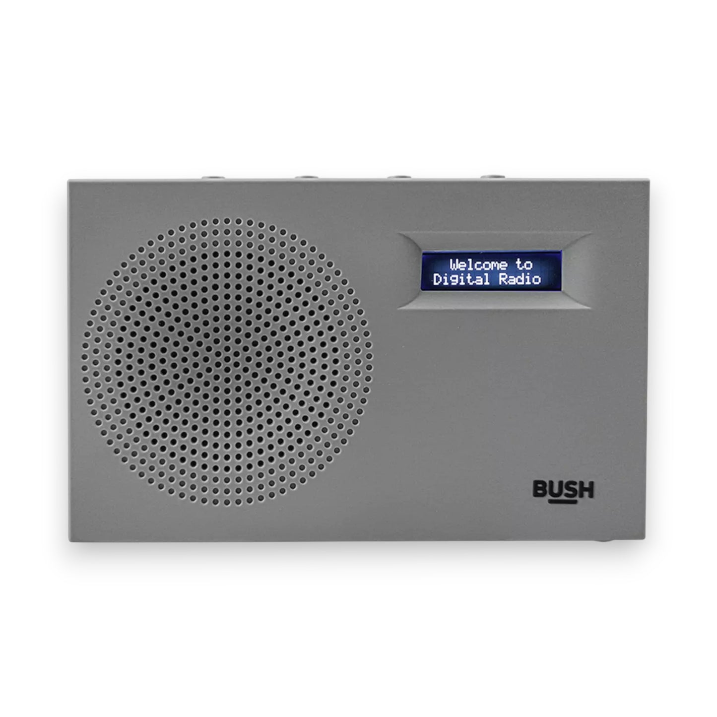 Bush compact portable DAB/FM radio in sandy grey. Clear sound, digital display & lightweight design. Perfect for home or travel. Shop now at New, Used and More!