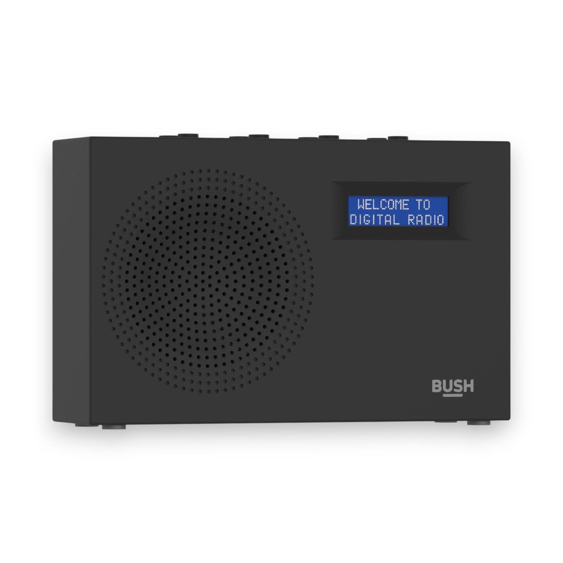 Bush compact portable DAB/FM radio in black. Clear sound, digital display & lightweight design. Perfect for home or travel. Shop now at New, Used and More!