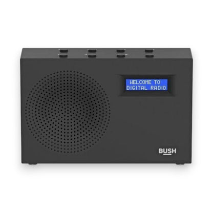 Bush compact portable DAB/FM radio in black. Clear sound, digital display & lightweight design. Perfect for home or travel. Shop now at New, Used and More!