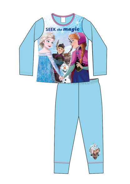 Children's pajama set with Frozen characters on a white background