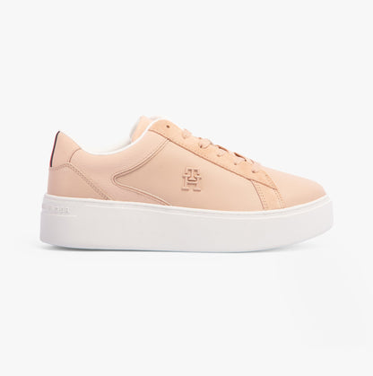 Tommy Hilfiger CASUAL CHIC PLATFORM  Womens Court Trainers Pink Bloom