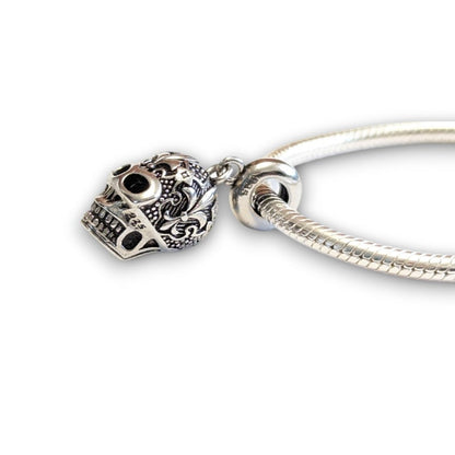 Fleur De Lis Skull Dangle Charm