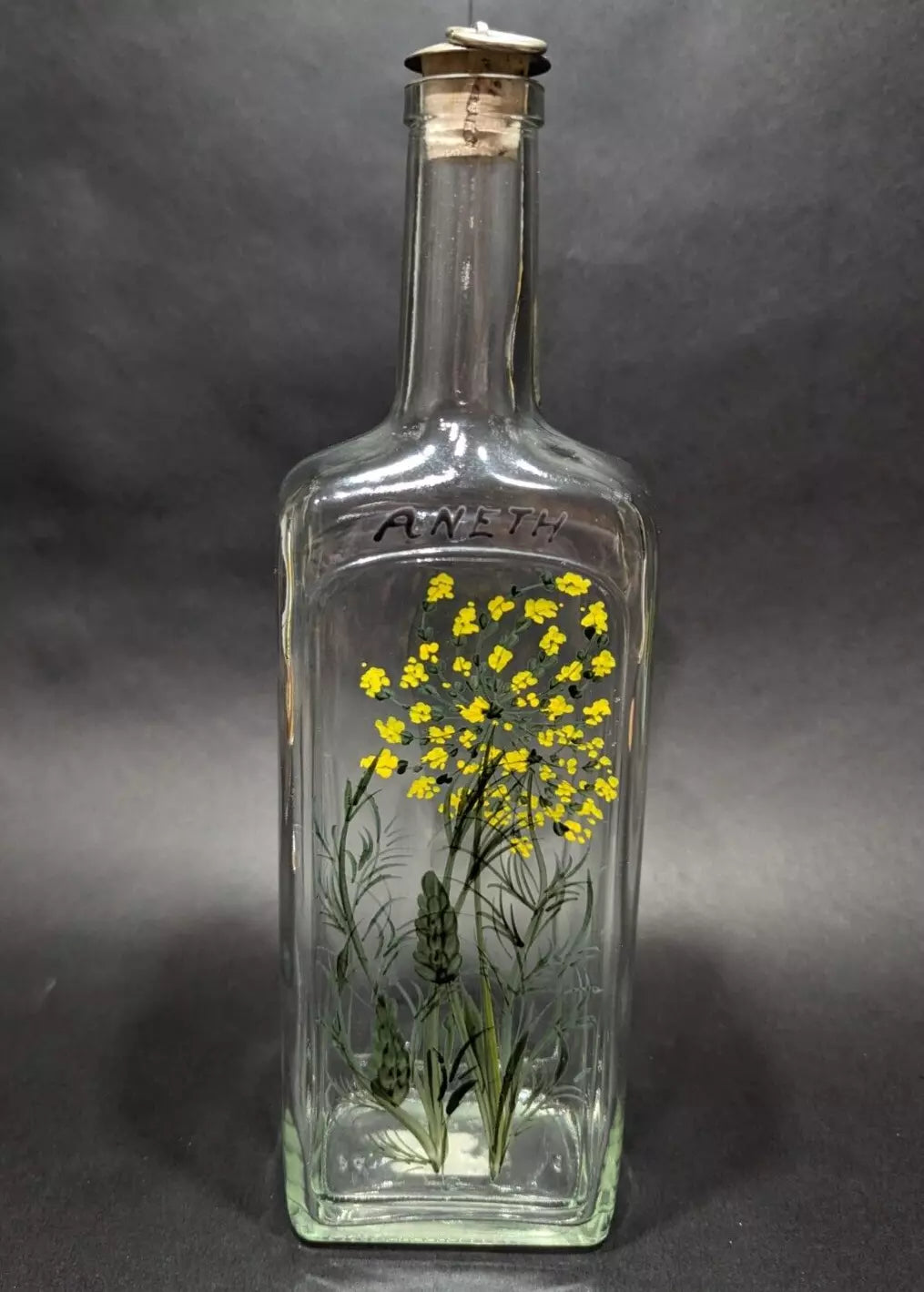 Rare French Hand Painted Olive Oil Bottle Set with Cork Stoppers | New, Used and More