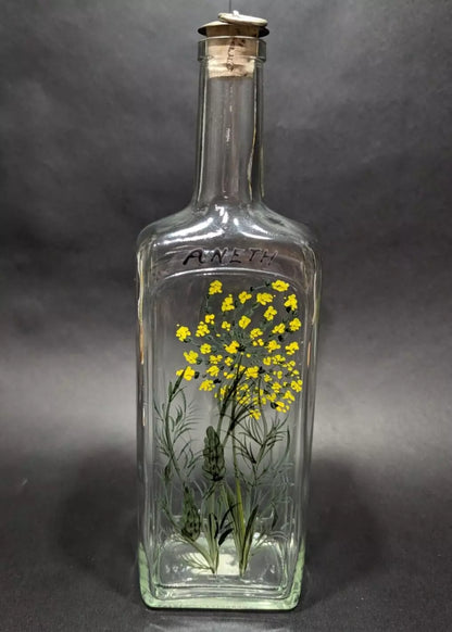 Rare French Hand Painted Olive Oil Bottle Set with Cork Stoppers | New, Used and More