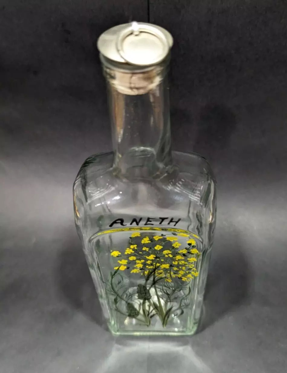 Rare French Hand Painted Olive Oil Bottle Set with Cork Stoppers | New, Used and More