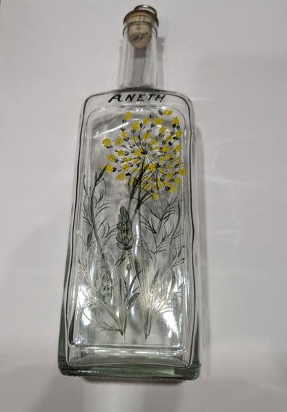 Rare French Hand Painted Olive Oil Bottle Set with Cork Stoppers | New, Used and More