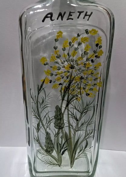 Rare French Hand Painted Olive Oil Bottle Set with Cork Stoppers | New, Used and More