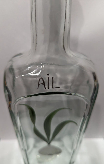 Rare French Hand Painted Olive Oil Bottle Set with Cork Stoppers | New, Used and More