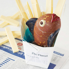 Fish and Chips in Milk and White Chocolate