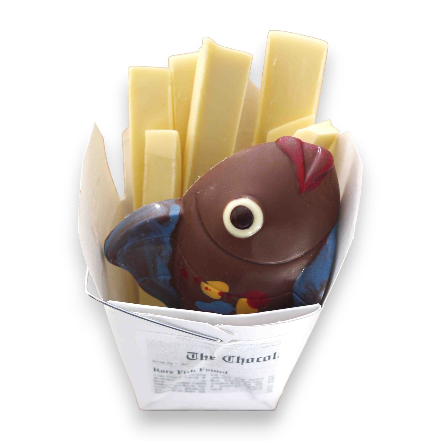 Fish and Chips in Milk and White Chocolate