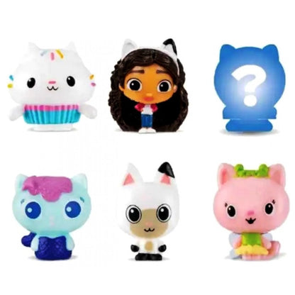 Set of colorful themed figurines on a white background