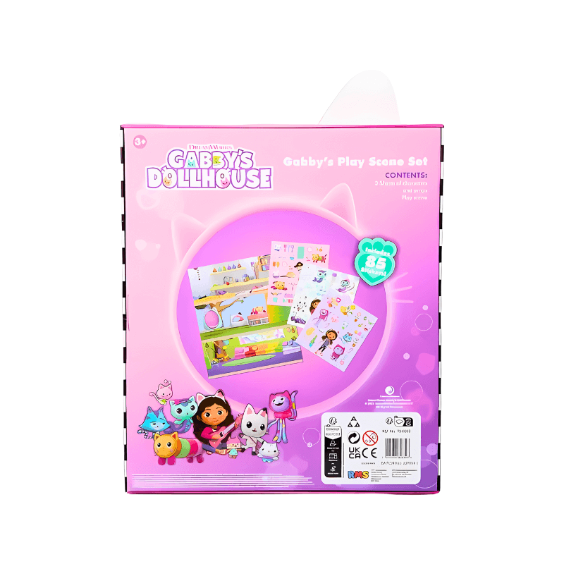 Gabby's Dollhouse Sticker set showing the character and product details