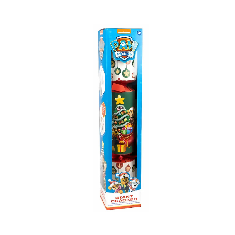 Paw Patrol giant cracker in packaging on a white background