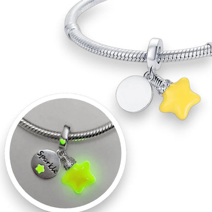 Glow In The Dark Yellow Star Charm