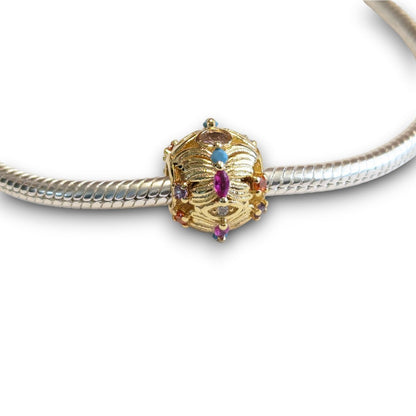 Gold Butterfly Bead Charm