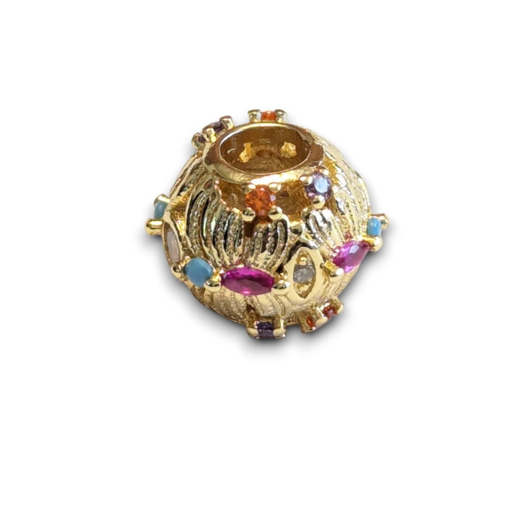 Gold Butterfly Bead Charm