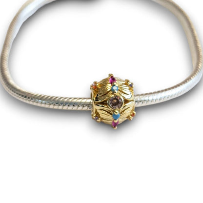 Gold Butterfly Bead Charm