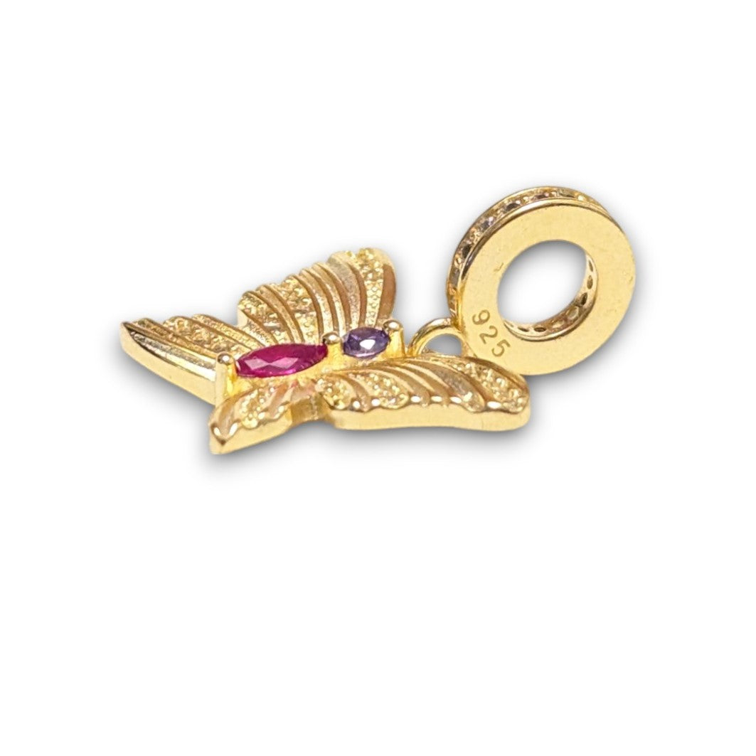 Gold Butterfly Dangle Charm