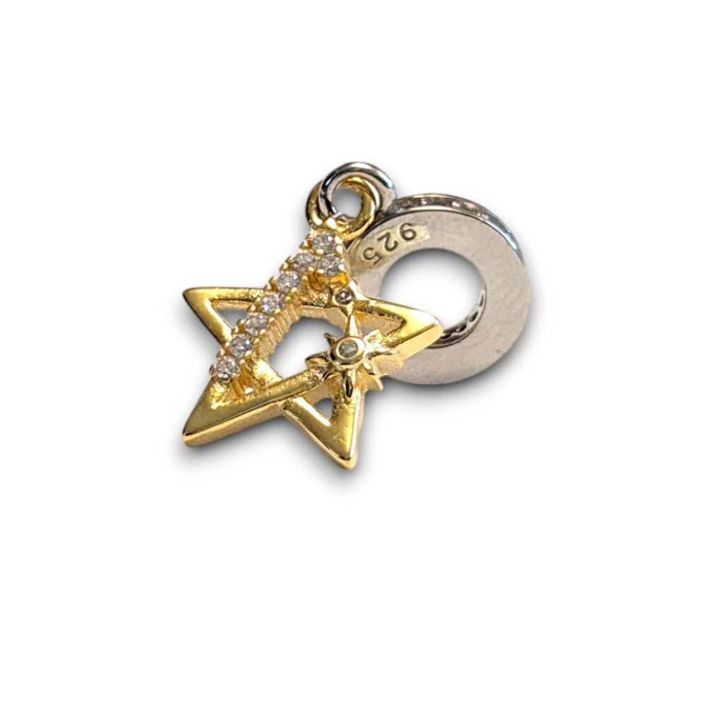Golden Star Dangle Charm
