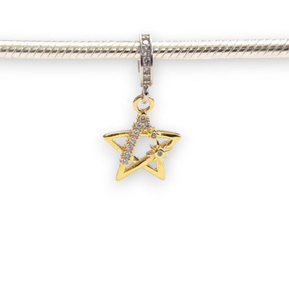 Golden Star Dangle Charm