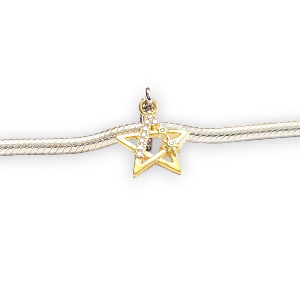 Golden Star Dangle Charm