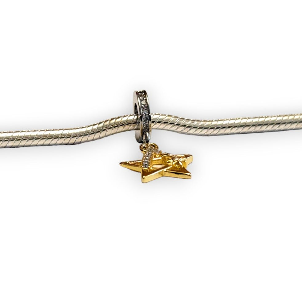 Golden Star Dangle Charm