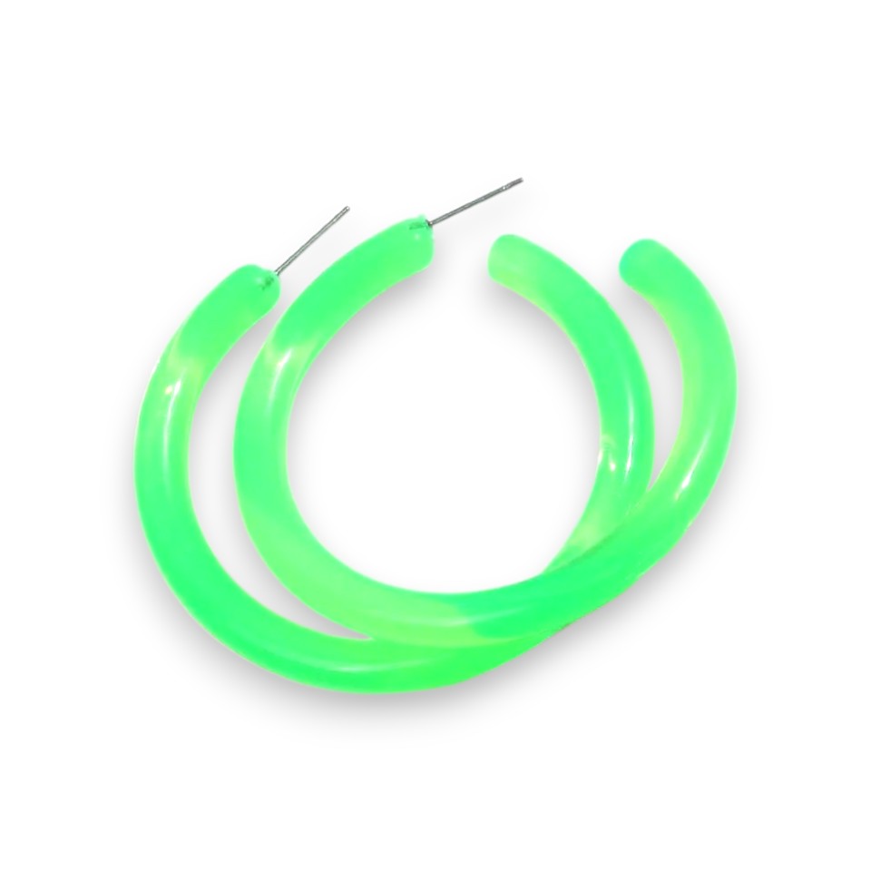 Amnesia Jewellery | Neon Round Hoop Fashion Earrings