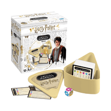 Harry Potter Trivial Pursuit game set with packaging on a white background