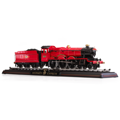 Model of Hogwarts Express train on a white background