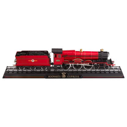 Model of the Hogwarts Express train on a white background