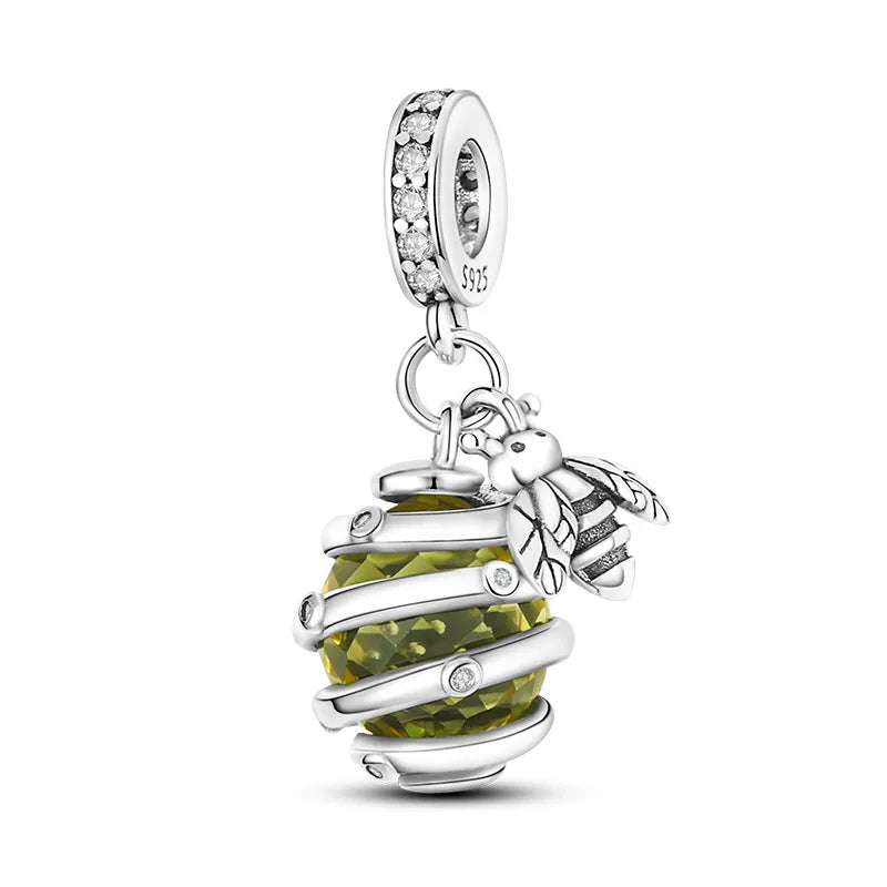 Honeycomb Bumble Bee Charm