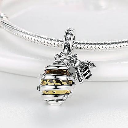 Honeycomb Bumble Bee Charm
