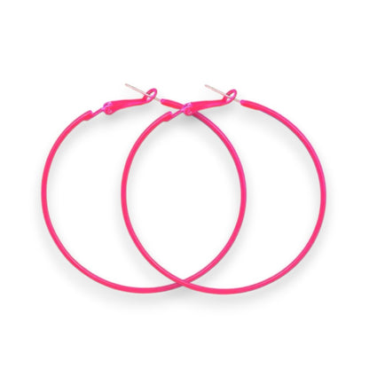 Amnesia Jewellery | Large Colourful Party Fashion Hoop Earrings