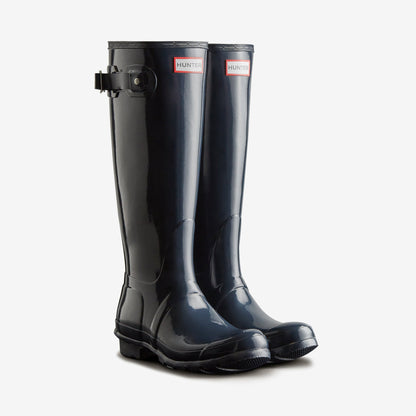Hunter ORIGINAL TALL Womens Wellies Navy Gloss